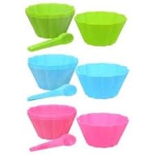 4CT ICE CREAM BOWL &amp; SPOONS