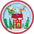 COLOR SANTA ROUND 9" DIN PAT 8CT