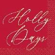 HOLLY DAYS BEV NAPKINS