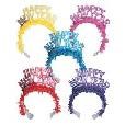 NY GLITTER FRINGE TIARAS