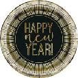 NEW YEARS RD 9" DINNER PLATES 8CT