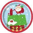 SANTA ROUND 7" DES PLT 8CT