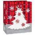 RUSTIC PLAID CMAS MED GIFT BAG