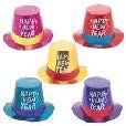 NEW YEARS FOIL GLITTER TOP HAT
