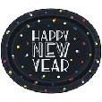 NEON DOTS NY OVAL 12" PLT 8CT