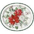 TRADITIONAL CHRISTMAS OVAL PLATE 8CT