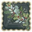 HOLLY DAYS SQUARE DINNER PLATE 8CT