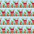 COLORFUL SANTA GIFT WRAP 30"X5FT