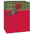 RED &amp; GREEN CHRISTMAS LG GIFT BAG