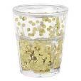 SHOT GLASSES GOLD GLITTER 2CT