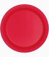 PAPER PLATES LG RUBY RED 20CT