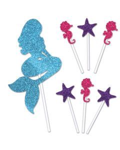 MERMAID CAKE TOPPER 7CT