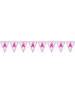PINK RIBBON PENNANT BANNER