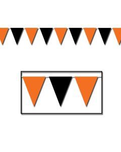 ORANGE BLACK PENNANT BANNER