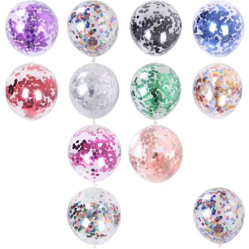 12" 50CT CONFETTI  LTX BALLOON