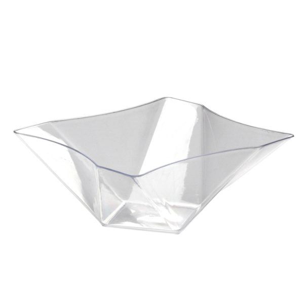161oz TWISTED SQUARE BOWL CLEAR
