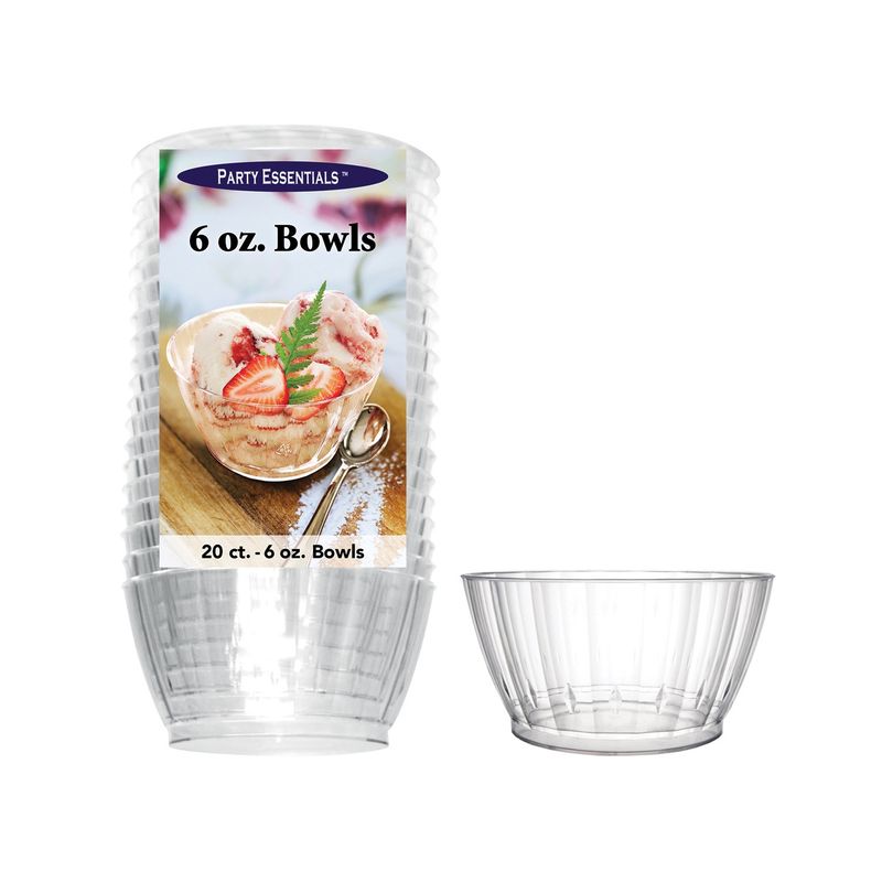6OZ DELUXE BOWL CLEAR 20CT