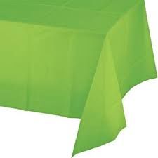 PLASTIC TABLECOVER FRESH LIME