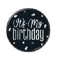 BADGE - GLITZ BLK ITS MY BDAY