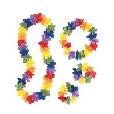 RAINBOW FLOWER LEIS 4CT