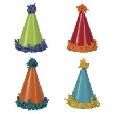 POM POM MINI PARTY HATS 8PK