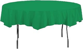 EMERALD GREEN ROUND LINED TABLECOVER