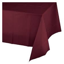 PLASTIC TABLECOVER BURGUNDY