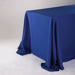 R. BLUE 90"x132" RECT POLY TABLECOVER