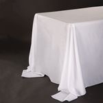 WHITE 90"x132" RECT POLY TABCOV