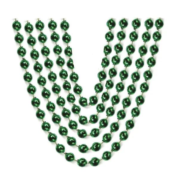5 32" (6MM) METALLIC NECKLACES-GREEN