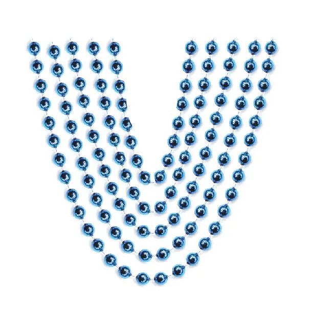 5 32" (6MM) METALLIC NECKLACES-ROYAL BLUE