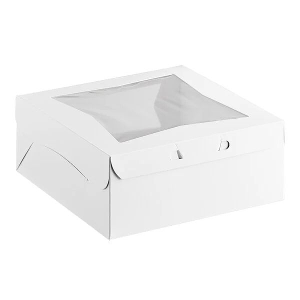 WINDOW CAKE BOX 12" WHITE