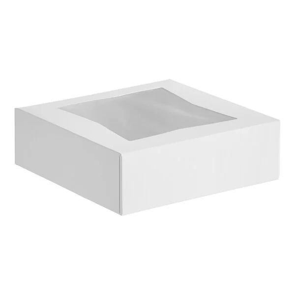 WINDOW CAKE BOX 8" WHITE