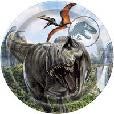 JURASSIC WORLD 4 ROUND 9" DINNER PLATES 8CT