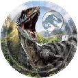 JURASSIC WORLD 4 ROUND 7" DESSERT PLATES 8CT