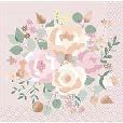 BEVERAGE NAPKIN PINK BLOOMS