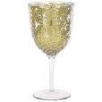 TUMBLER GOLD GLITTER WINE GLASS
