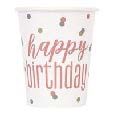 PAPER CUPS ROSE GOLD HBD