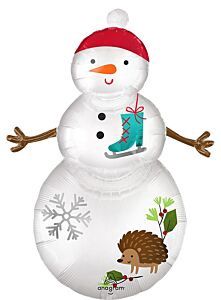 38" WOODLAND SNOWMAN SHP - FLT