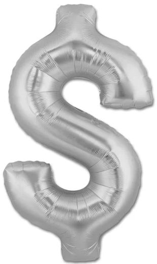 $ SILVER 40" BALLOON