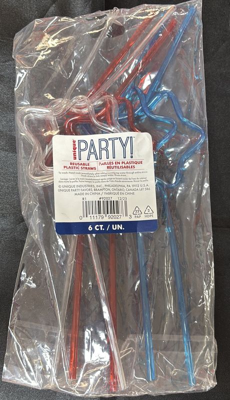REUSEABLE STRAWS 6CT