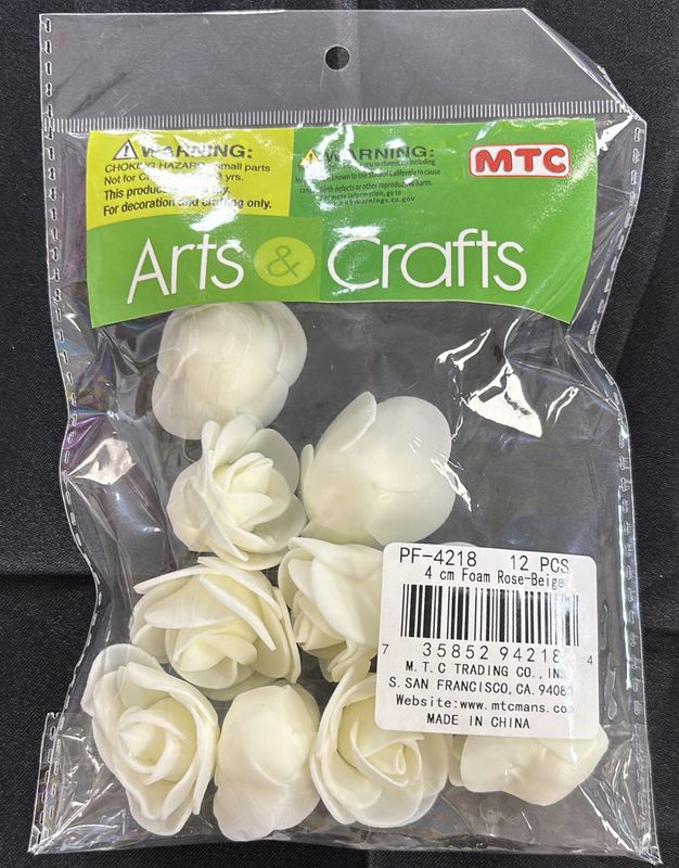 BEIGE FOAM ROSES