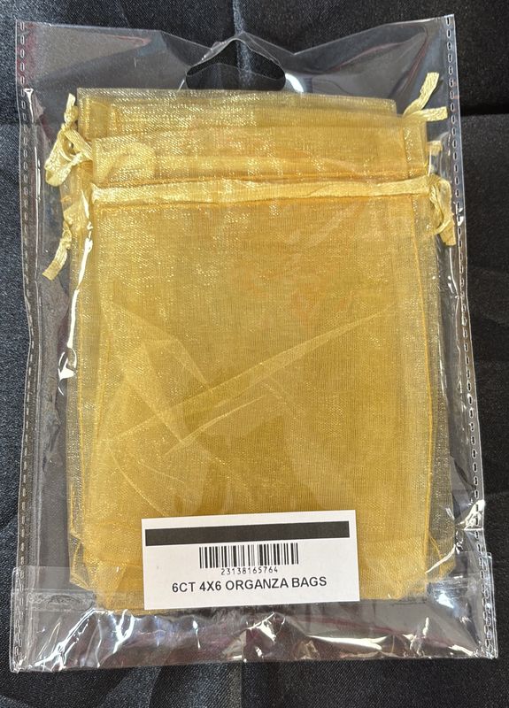 6Ct 4X6 Organza Bags