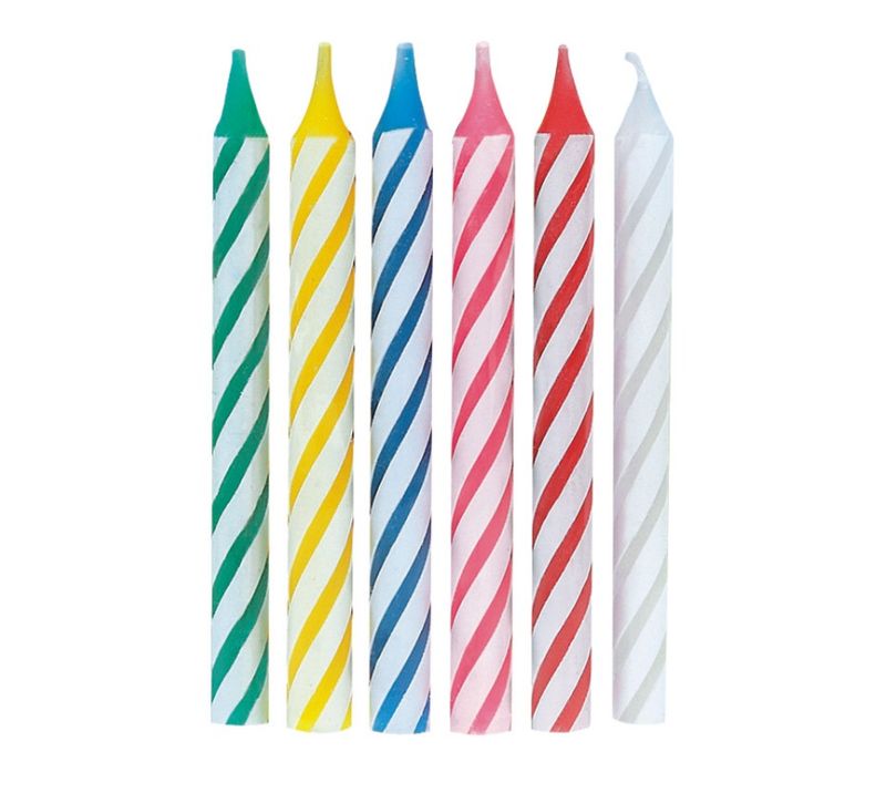 Candles Spiral Bday 12ct