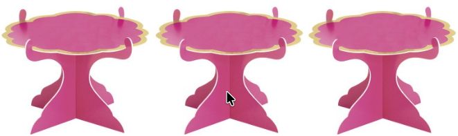 MINI PINK &amp; GOLD FOIL CUPCAKE STAND 3CT