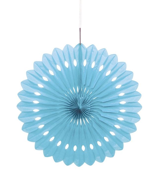 Powder Blue Decorative Fan 16"