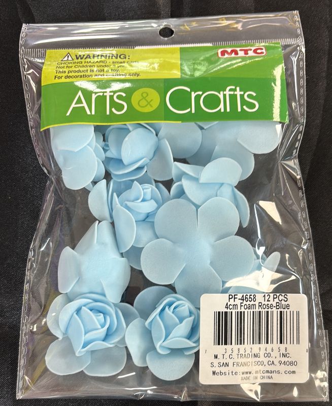 LIGHT BLUE FOAM ROSES