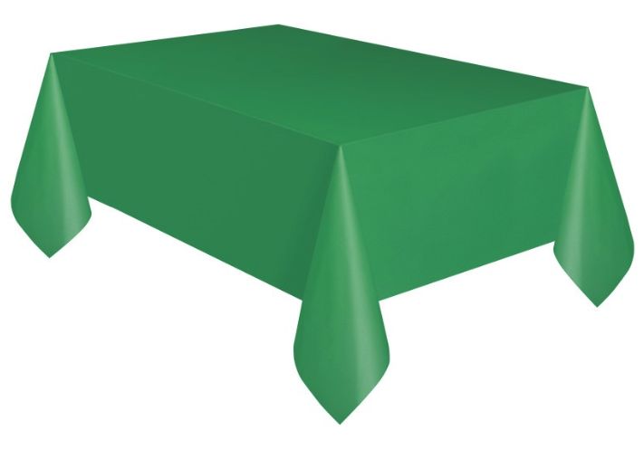 PLASTIC TABLECOVER EMERALD GREEN-U