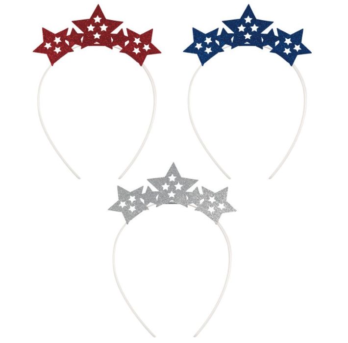 Headband Patriotic 3Ct