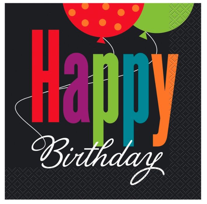 Birthday Cheer Luncheon Napkin 16Ct